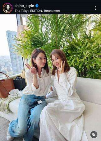　ＳＨＩＨＯの公式インスタグラム＠ｓｈｉｈｏ＿ｓｔｙｌｅより　ＳＨＩＨＯがイ・ミンジョン（左）のＹｏｕＴｕｂｅにゲスト出演