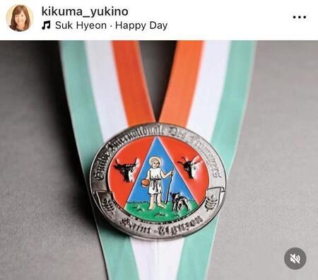 菊間千乃氏のインスタグラム＠ｋｉｋｕｍａ＿ｙｕｋｉｎｏより