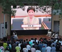 　ビデオメッセージで可憐なアイボリーにエールを送った美川憲一（撮影・棚橋慶太）