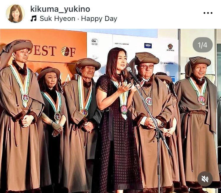 　菊間千乃氏のインスタグラム＠ｋｉｋｕｍａ＿ｙｕｋｉｎｏより