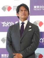 　世界陸上の会見に登壇した織田裕二