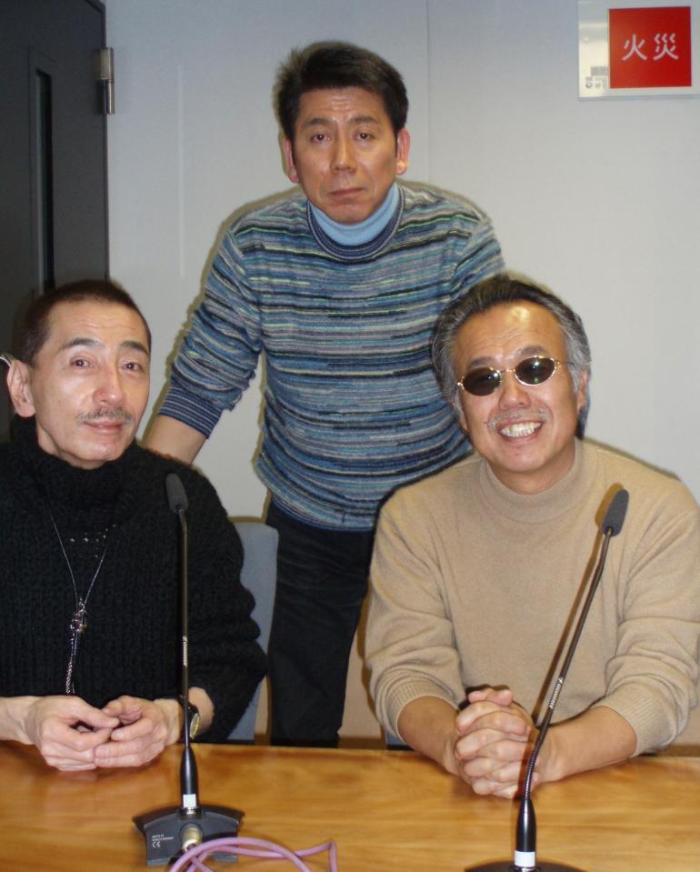 　名コンビぶりを発揮したすぎもとまさと（右）、ちあき哲也氏（左）と吉田照美=２００８年