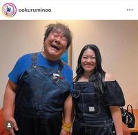 　父とにっこり。いしづかくるみのインスタグラム＠ｏｏｋｕｒｕｍｉｎｏｏより