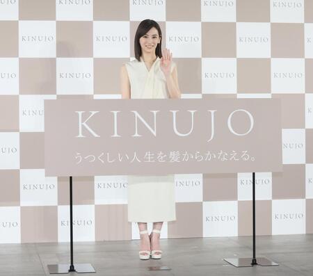 　ブランドアンバサダーに就任した北川景子（撮影・石井剣太郎）