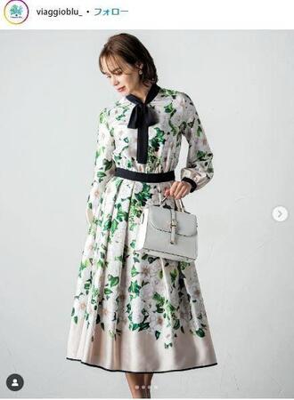 佳子さまが着用して話題となり、再販が決定した「Ｖｉａｇｇｉｏ　Ｂｌｕ」のワンピース（Ｖｉａｇｇｉｏ　Ｂｌｕの公式インスタグラム＠ｖｉａｇｇｉｏｂｌｕ＿より）