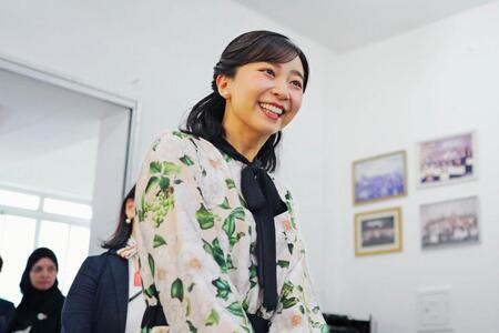 　ブラジル日本語センターを訪問された秋篠宮家の次女佳子さま＝７日