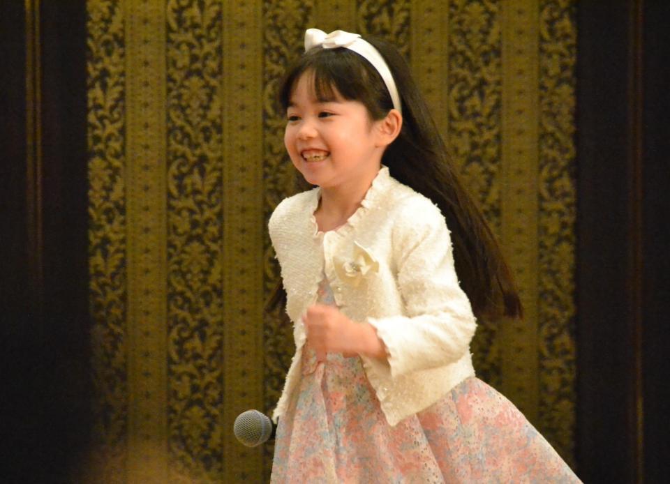 　ミュージカル「ＳＰＹ×ＦＡＭＩＬＹ」の制作発表会見に登場した月野未羚