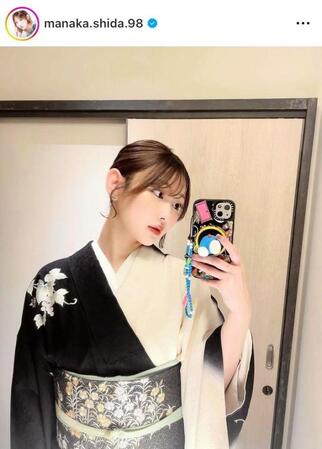 　さすが銀座の高級店！着物姿がすてきな志田愛佳のインスタグラム＠ｍａｎａｋａ．ｓｈｉｄａ．９８より