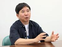 　競馬への熱い思いを語る爆笑問題・田中裕二（撮影・棚橋慶太）