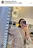 　自宅の棚にはエルメスがずらり！石田安奈のインスタグラム＠ａｎｎａｉｓｈｉｄａ＿０５２７より