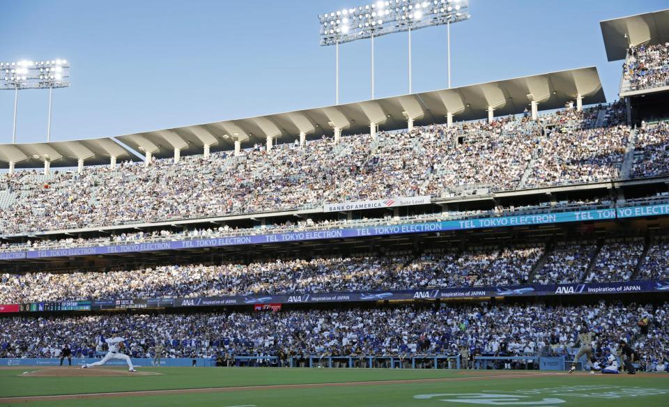 　パドレス戦に先発し１回を１失点だった大谷（共同）