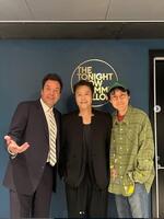 　（左から）ジミー・ファロン、イ・ビョンホン、「イカゲーム」ファン・ドンヒョク監督　イ・ビョンホンの公式インスタグラム（＠ｂｙｕｎｇｈｕｎ０７１２）より