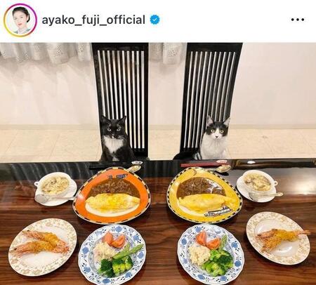 　ホテルのフルコースのような手作りご飯。藤あや子のインスタグラム＠ａｙａｋｏ＿ｆｕｊｉ＿ｏｆｆｉｃｉａｌ（２２年３月６日）より