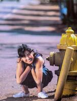 　中山美穂さん＝ハワイでのファースト写真集撮影時（１９８５年春撮影）