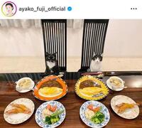 　ホテルのフルコースのような手作りご飯。藤あや子のインスタグラム＠ａｙａｋｏ＿ｆｕｊｉ＿ｏｆｆｉｃｉａｌ（２２年３月６日）より