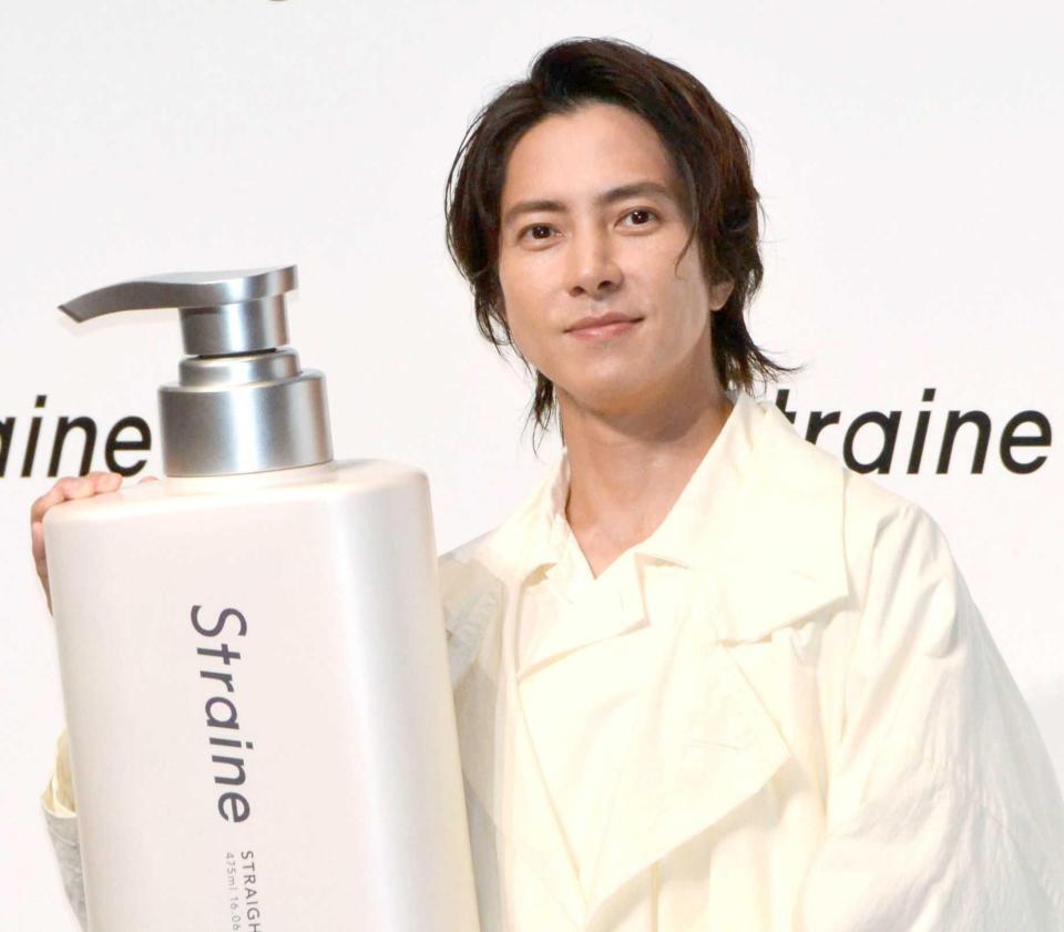 　「Ｓｔｒａｉｎｅブランド発表会」に登場した山下智久