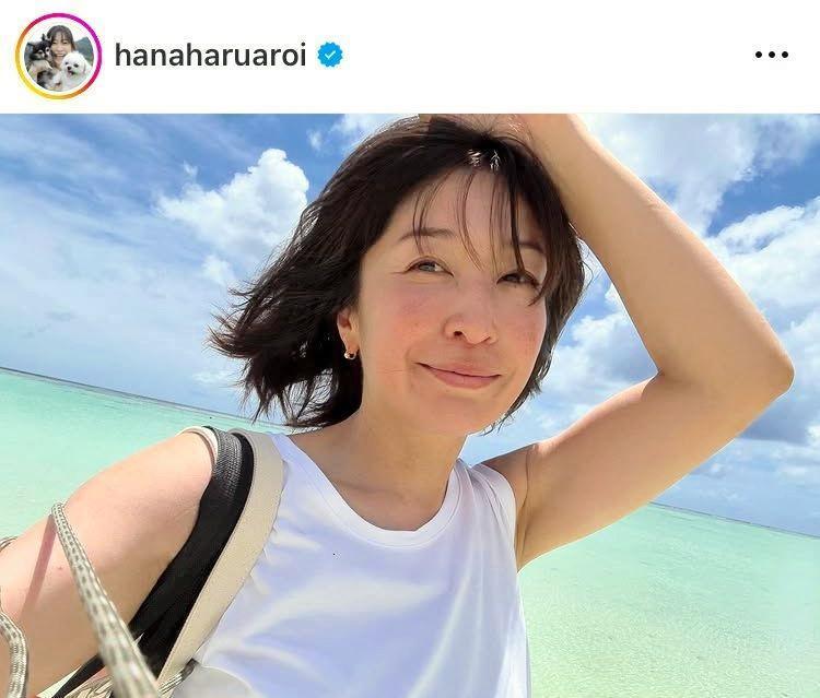 　小野真弓のインスタグラム＠ｈａｎａｈａｒｕａｒｏｉ（６月１０日付）より