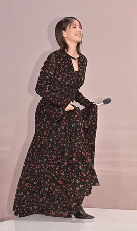 　制作発表に登場した本田翼（撮影・持木克友）