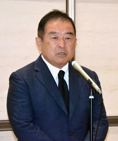 　取材に応じた日本テレビの福田博之社長