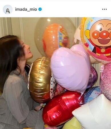 誕生日会にも「アンパンマン」がちらり、今田美桜のインスタグラム＠ｉｍａｄａ＿ｍｉｏより