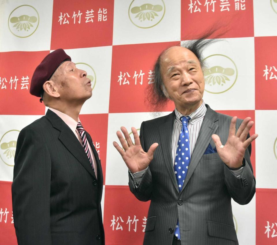 　定番のネタを披露する海原はるか・かなた