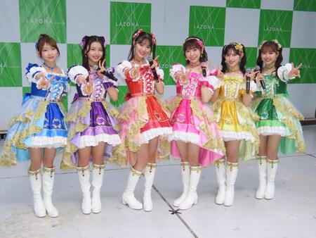 　イベントを行った超ときめき♡宣伝部の（左から）辻野かなみ、杏ジュリア、坂井仁香、小泉遥香、菅田愛貴、吉川ひより