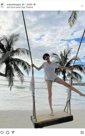 　渡邊渚アナウンサーのインスタグラム＠ｗａｔａｎａｂｅｎａｇｉｓａ＿ 