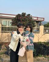 　ハン・ユウンの公式インスタグラム＠ｙｕ．ｅｕｎ＿０１３０より（左から）ハン・ユウン、パク・ボヨン