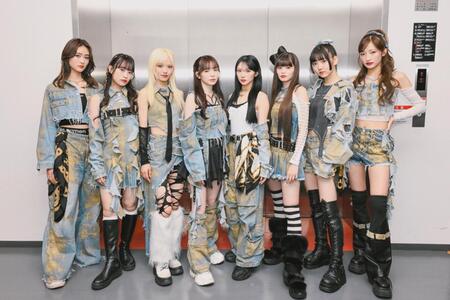 　６周年記念公演を開催した（左から）Ｇｉｒｌｓ２の隅谷百花、小田柚葉、鶴屋美咲、増田來亜、山口綺羅、原田都愛、菱田未渚美、小川桜花　©高田梓、河村美貴、ヨシモリユウナ