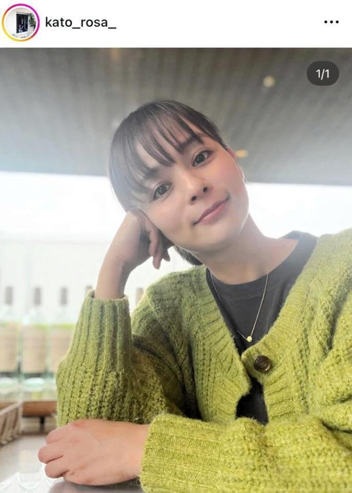 　加藤ローサのインスタグラム＠ｋａｔｏ＿ｒｏｓａ＿（５月２日付）より