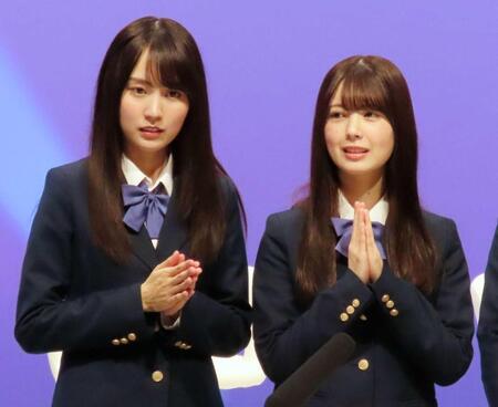 　テレ東系ドラマ「量産型ルカ」にＷ主演の賀喜遥香（左）と筒井あやめ