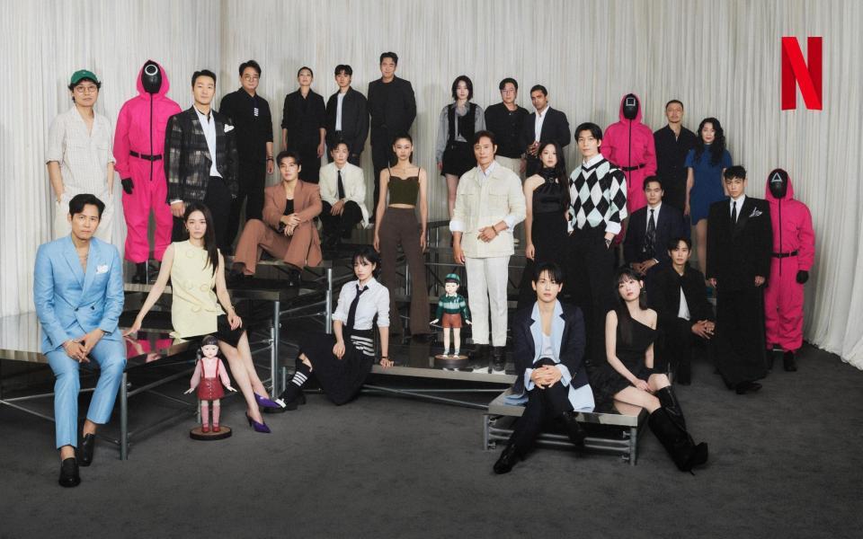 Ｎｅｔｆｌｉｘ　Ｋｏｒｅａの公式Ｘ＠ＮｅｔｆｌｉｘＫＲより　「イカゲーム」フィナーレイベントでは１-３のメインキャストが集結