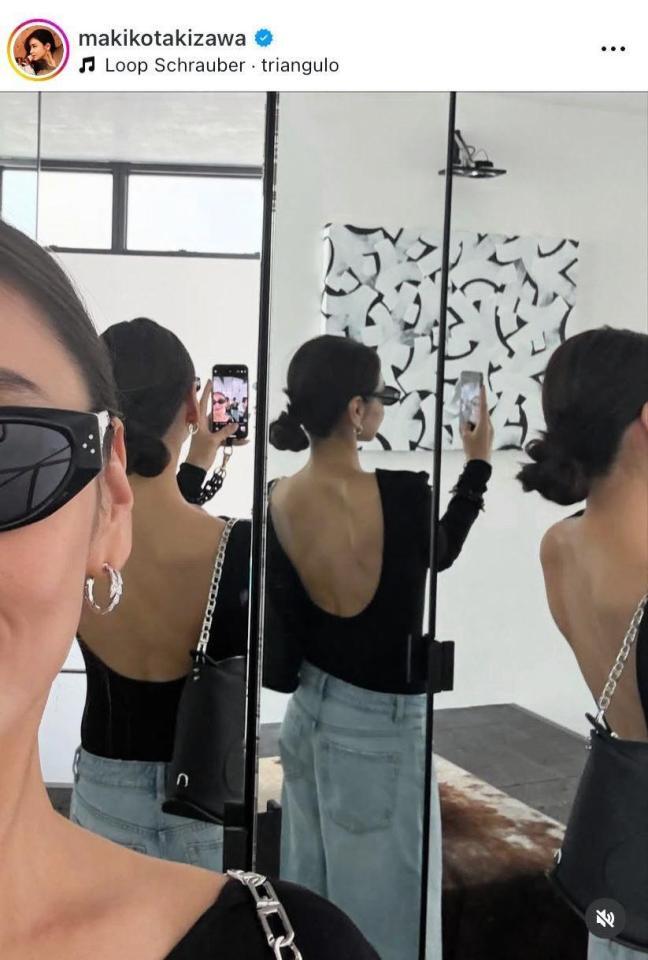 　数年愛用の洋服で美背中が際立つ滝沢眞規子のインスタグラム＠ｍａｋｉｋｏｔａｋｉｚａｗａより