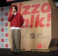 　新商品発表会に出席した山﨑賢人