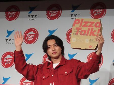 　新ＣＭ発表会に出席した山﨑賢人