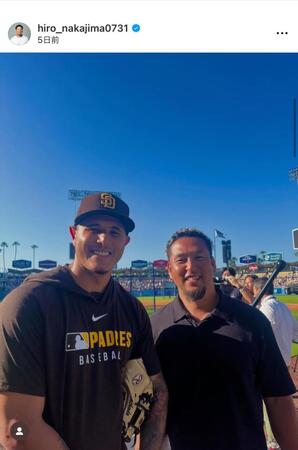 　中島裕之氏のインスタグラム＠ｈｉｒｏ＿ｎａｋａｊｉｍａ０７３１より