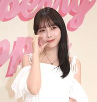 　フォトコールに登場した与田祐希（撮影・佐々木彰尚）