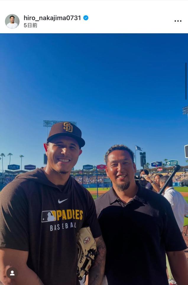 　中島裕之氏のインスタグラム＠ｈｉｒｏ＿ｎａｋａｊｉｍａ０７３１より