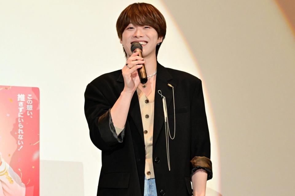 　映画「君がトクベツ」の大ヒット御礼舞台あいさつを行った大橋和也