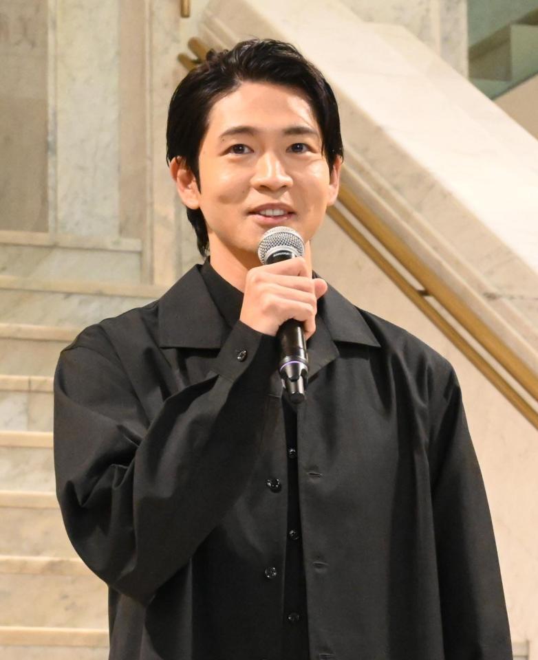 　ゴッホへの思いを語る松下洸平（撮影・高部洋祐）