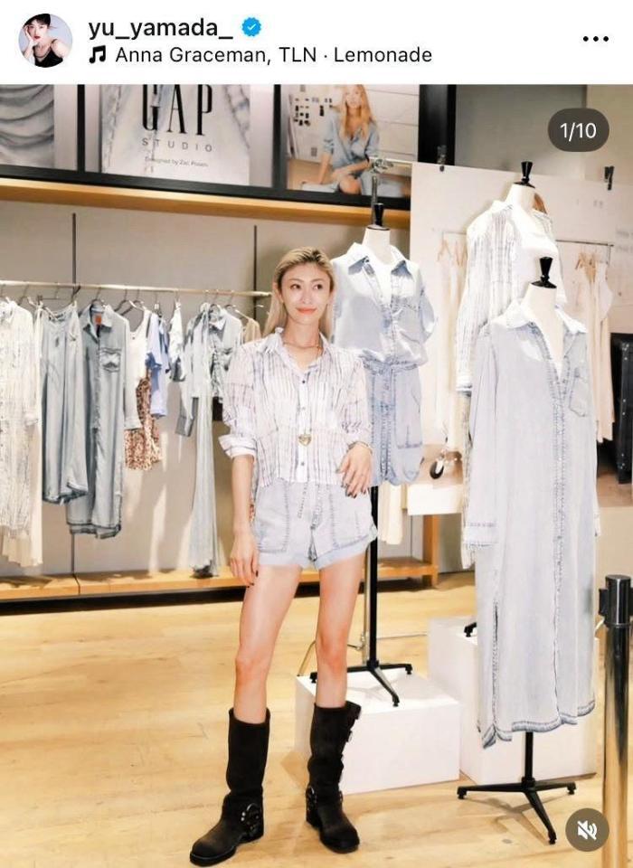 　山田優のインスタグラム＠ｙｕ＿ｙａｍａｄａ＿より