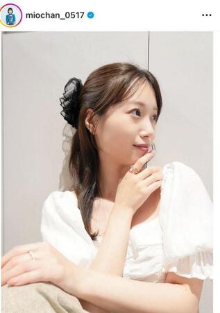 ３日付の朝長美桜のインスタグラム＠ｍｉｏｃｈａｎ＿０５１７より 