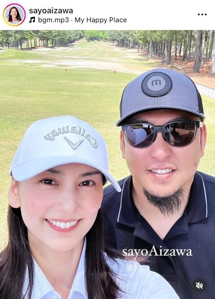 夫の中島宏之氏と。５月１５日付の相沢紗世のインスタグラム＠ｓａｙｏａｉｚａｗａより
