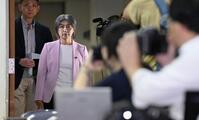 　記者会見に臨む静岡県伊東市の田久保真紀市長＝７日午後、伊東市