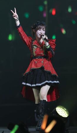　会場を沸かせるモーニング娘。’２５の生田衣梨奈（撮影・佐々木彰尚）