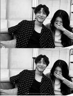 　ｍｉｓｓ　Ａ・スジの公式インスタグラム＠ｓｋｕｕｋｚｋｙより（左から）パク・ボゴム、スジ