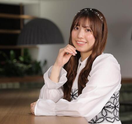 　ＳＫＥ４８を卒業後、初の写真集を発表した荒井優希（撮影・西岡正）