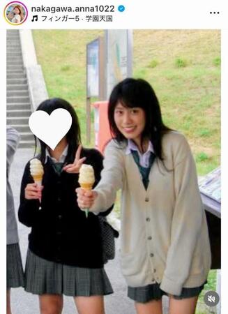 　高校時代。中川安奈アナのインスタグラム＠ｎａｋａｇａｗａ．ａｎｎａ１０２２より