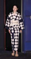 　浴衣姿で登場した長澤まさみ（撮影・佐々木彰尚）