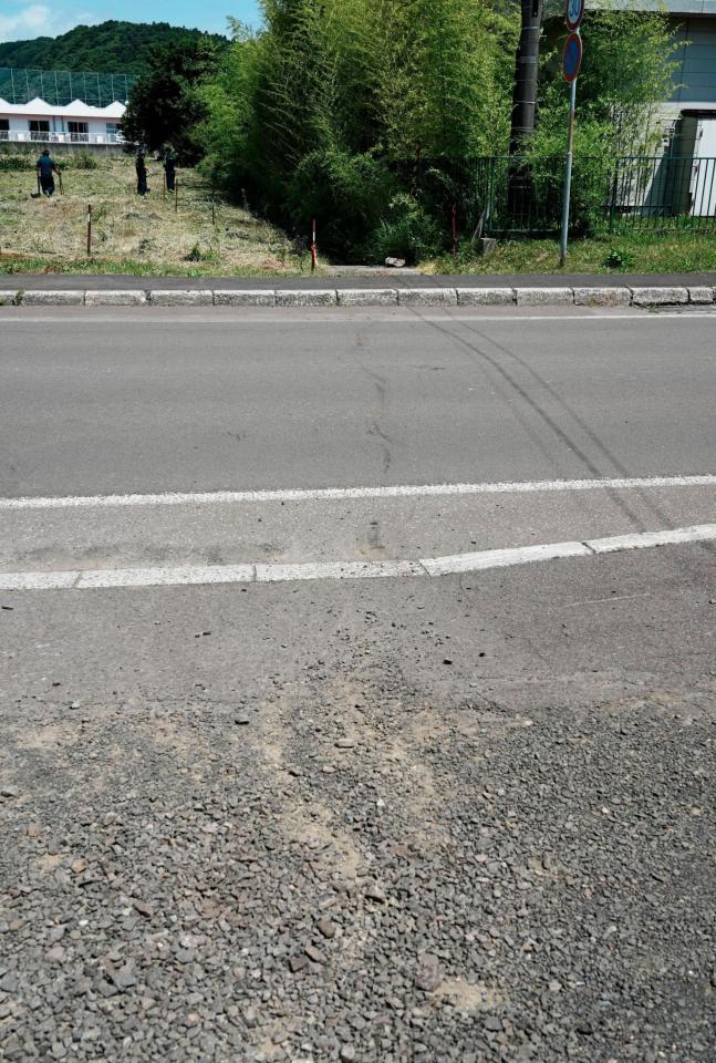 　男性がヒグマに襲われた現場周辺